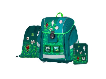 OxyBag Školní set 3ks PREMIUM LIGHT Playworld sada batoh, penál, sáček 0-75726