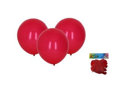Balónek nafukovací 30cm - sada 10ks, červený