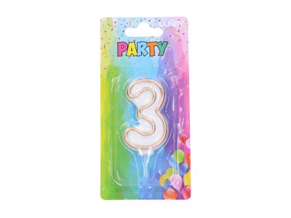 Párty svíčka 3 - Zlatá