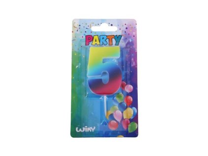 Párty SVÍČKA číslo 5 - Duha