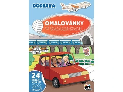Omalovánky A4 se samolepkami - Doprava 4204-3