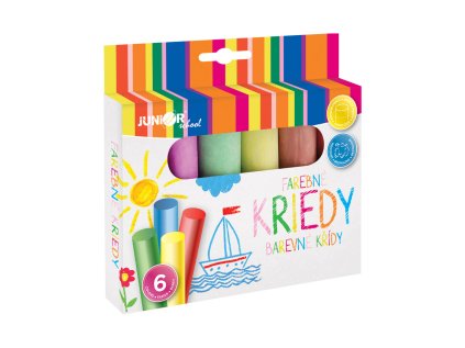 kridy barevne chodnikove junior kulate 6 ks