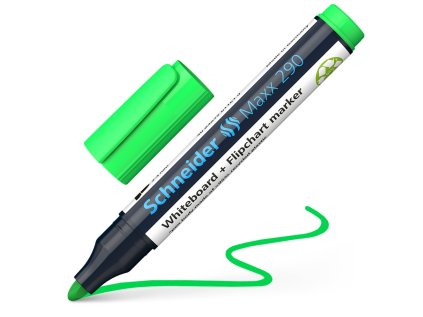 popisovac schneider maxx 290 na bile tabule svetle zeleny