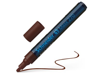 popisovac lakovy schneider maxx 270 hnedy