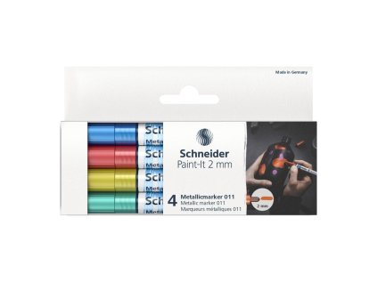popisovac schneider paint it 011 metallic sada 4 ks hrot 2 mm