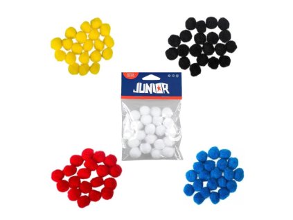 dekoracni pompony 2 cm ruzne barvy