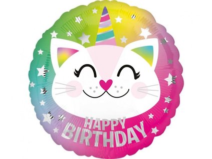 Balónek fóliový Caticorn 43 cm