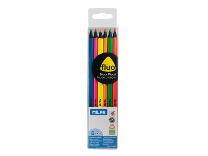 pastelky milan trojhranne fluo 6 ks