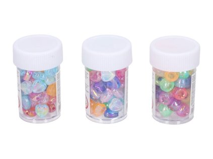 Barevné korálky v tubě