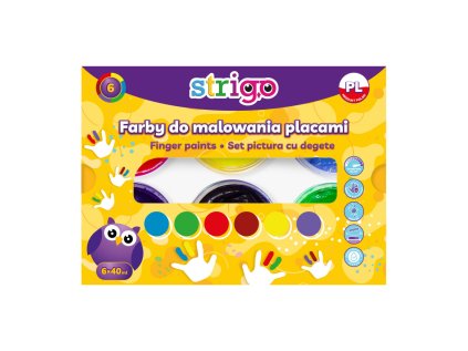 Prstové barvy 6 x 40 ml