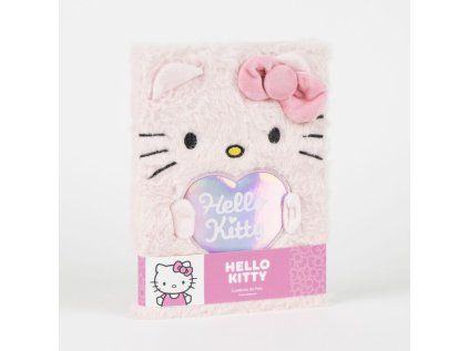 Plyšový zápisník - HELLO KITTY