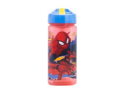 detska flasa so slamkou spiderman square 510 ml 83514