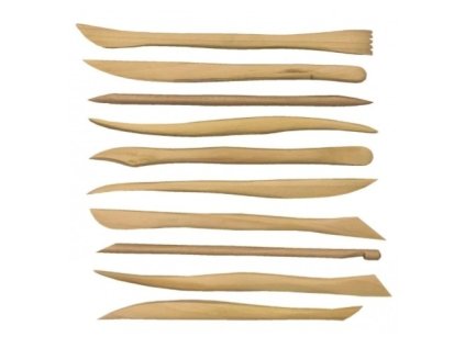 Špachtle dřevěné modelovací ,sada10ks