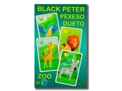 Černý Petr+Pexeso+Dueto ZOO - 3v1