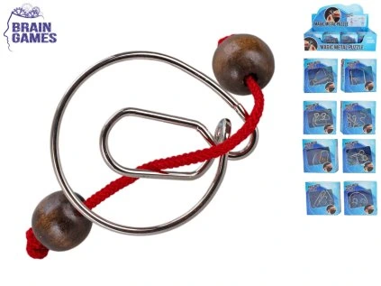 Brain games hlavolam kovový, 8druhů, v krabičce