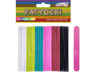 Dřívka velká 60 ks mix barev