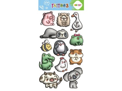 Tetování BUBBLE ANIMALS 10x20cm