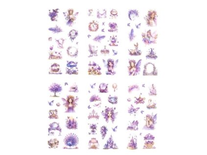 Samolepky AMETYST, 6 listů