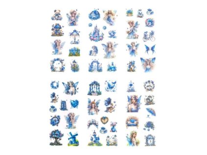 Samolepky BLUE STARDUST, 6 listů