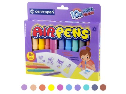 Foukací Fixy Centropen Pastel 1500 - 10 barev