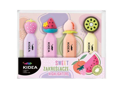 Zvýrazňovače sada 4 barev - Ovoce
