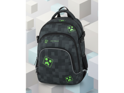 Oxybag Studentský batoh OXY SCOOLER Cubes 1-48926