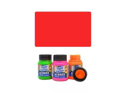 acr barva na textil 37ml fluorescent red 103