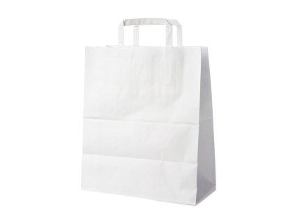 papirove tasky 32 16x39 cm bile 50 ks