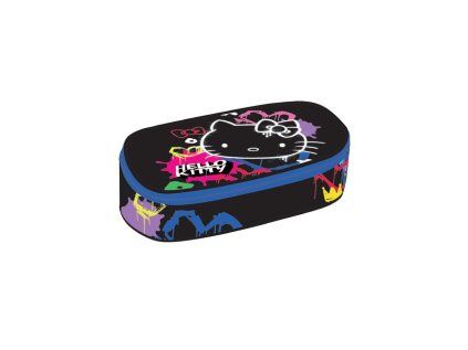 Pouzdro CAMPUS Hello Kitty Neon Black