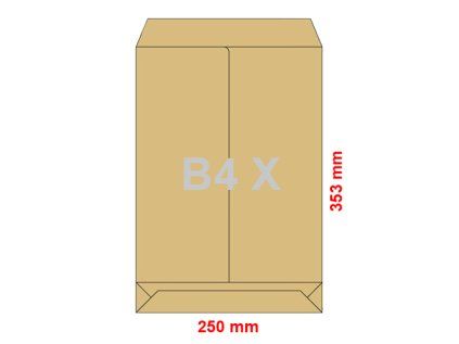 obalky b4 x 250x353 mm dno tasky hnede 5 ks nejsou samolepici