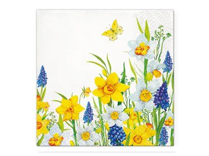 ubrousky tat 33x33cm spring daffodills