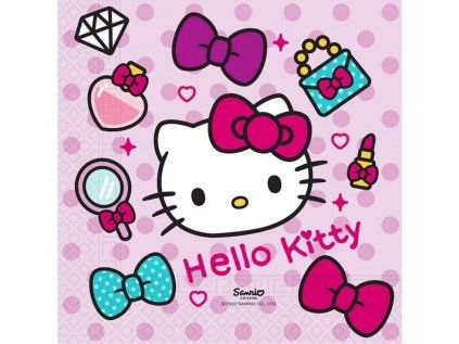 Ubrousky 33 x 33 cm 20 ks Hello Kitty