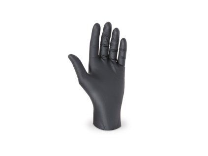rukavice nitril nepudrovana cerna l 100 ks