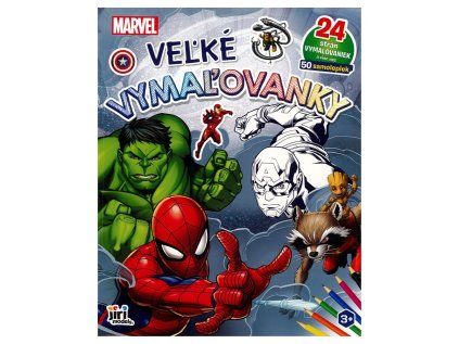 vymalovanka velka marvel se samolepkami