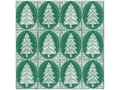 ubrousky paw l 33x33cm pattern christmas trees