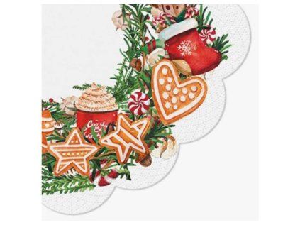 ubrousky paw 32 cm gingerbread wreath