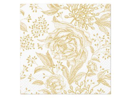 ubrousky paw l 33x33cm rose peonies