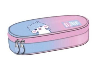 Penál oválný St.Right Blue Hamster