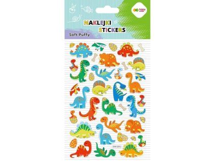 Samolepky 3D SOFT PUFFY 11 x 20,5 cm - Dino