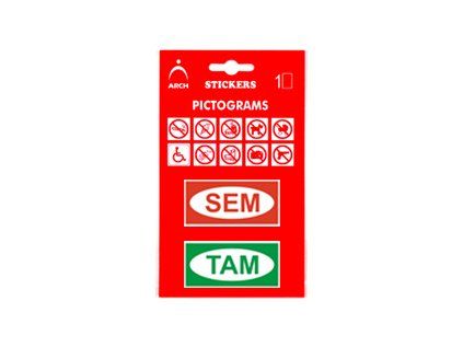 informacni samolepka zde tam 8 x 8 cm