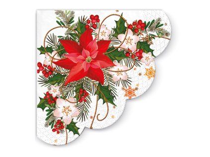 ubrousky paw r 32cm poinsettia composition