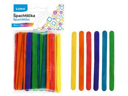 Špachtlička malá barevná - 25ks
