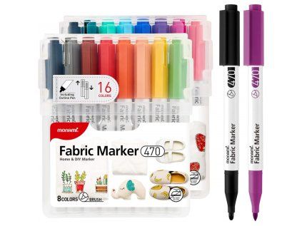 sada popisovacov na textil monami fabric marker 470 151ks