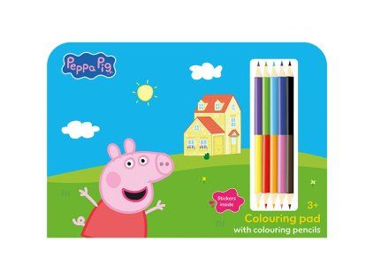kreslici set s pastelkami prasatko peppa