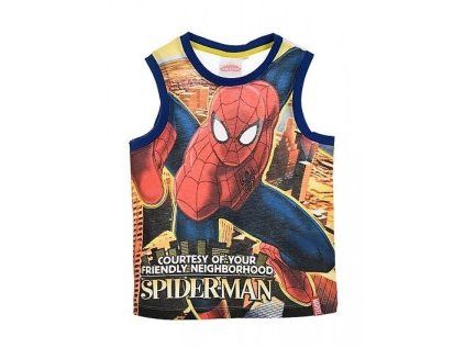 Tílko Spiderman qe 1170 modrý lem (Velikost 98)