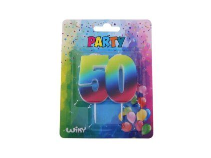 Párty svíčka č.50 Duha