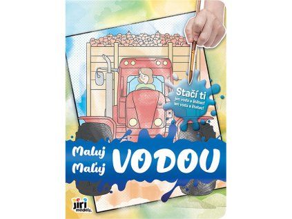 Omalovánky A4 maluj vodou Traktory