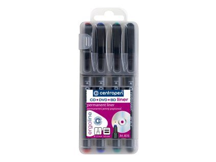 popisovac centropen 4616 cd dvd sada 4 ks