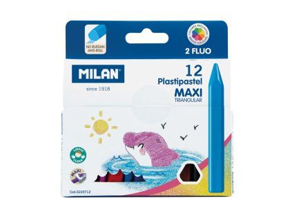 pastelky milan maxi plasticke 10 ks 2 ks fluo