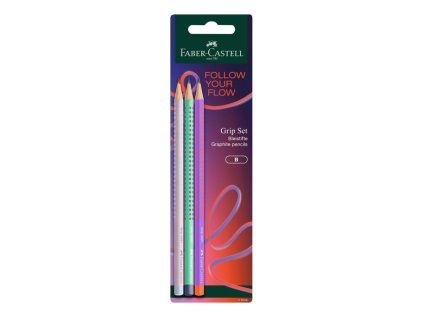 tuzka faber castell grip c 2 b flow edition sada 3 ks